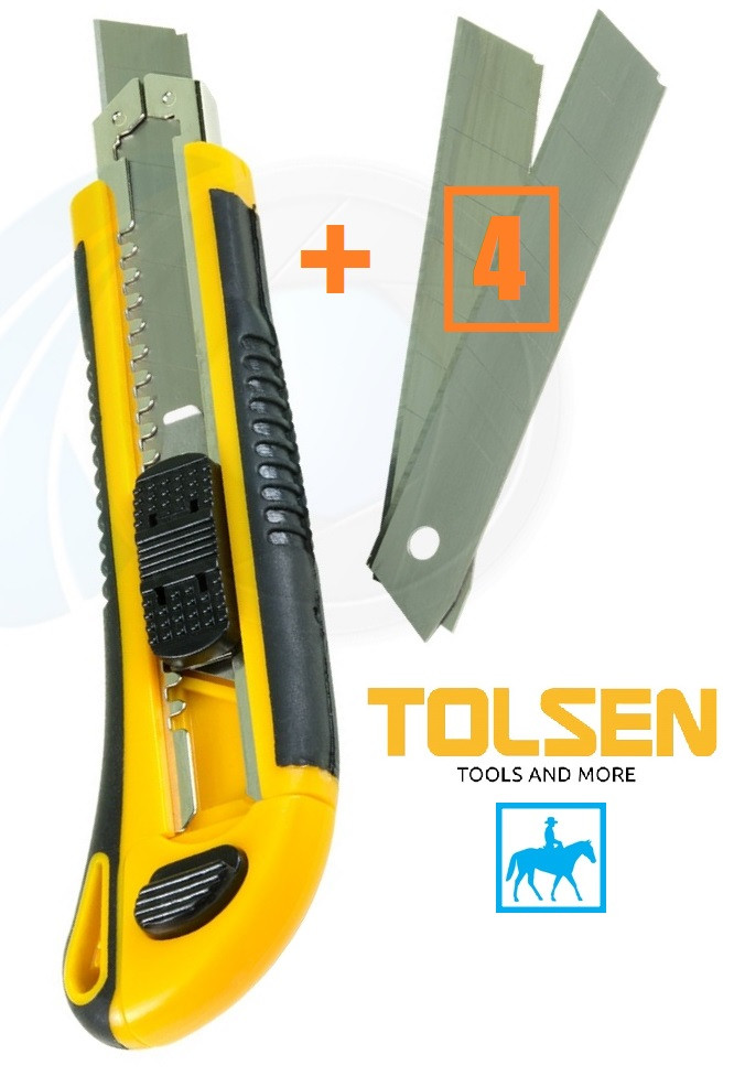 Dao rọc giấy tặng kèm 4 lưỡi dao 18mm 100mm ABS Case TPR Tolsen 30003 - 30003 cam kết hàng đúng mô tả chất lượng đảm bảo inbox shop để được tư vấn thêm