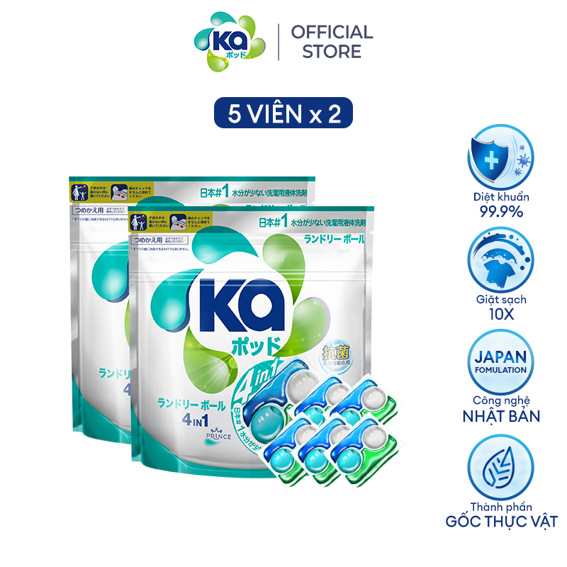 Combo 2 túi viên giặt xả đa năng 4 trong 1 ka universal