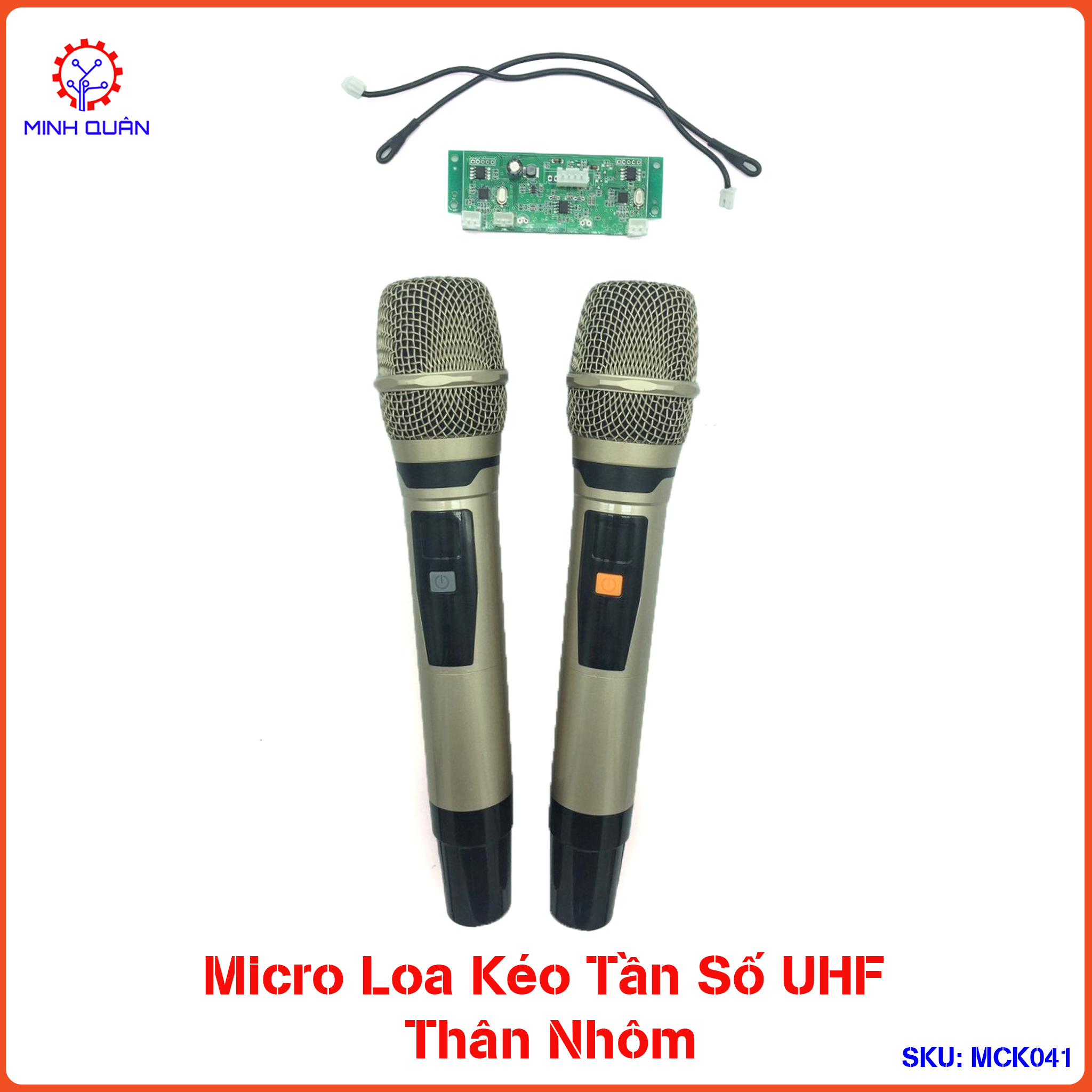Micro loa kéo xám tần số uhf thân nhôm