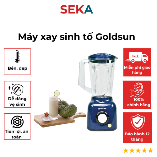 Máy xay sinh tố Goldsun GBL4115 Công suất 400W - 3 cối nhựa - 1,5; 0,3; 0,6 lít - Bảo hành 12 tháng trên Toàn Quốc
