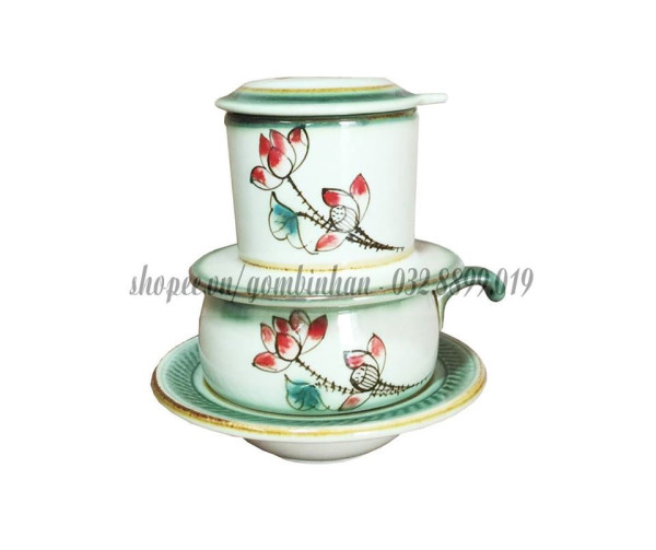 Bộ tách / phin pha cà phê / hàng gốm sứ thủ công mỹ nghệ Bát Tràng