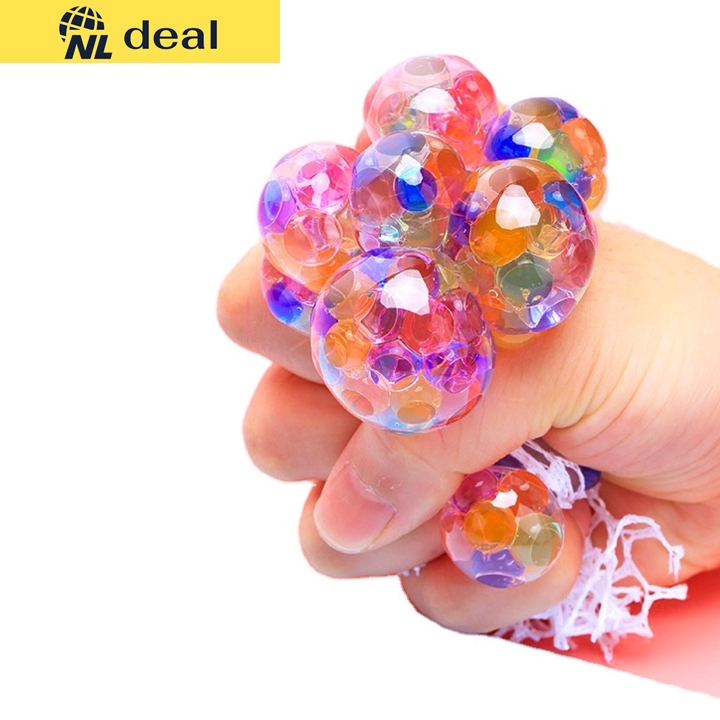 Nldeal Combo 2 Đồ Chơi Bóng Lưới Bóp Nắn Mesh Quishy Ball Giải Tỏa Căng Thẳng Stress Đường Kính 6cm Chất Liệu Nhựa Dẻo