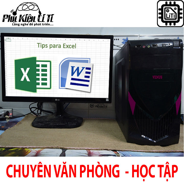 Thùng máy tính văn phòng Ram 4GB, Ổ cứng 250GB