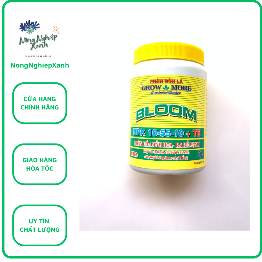 Phân bón lá NPK cao cấp Grow More 10-55-10 100gr, phan bon la my