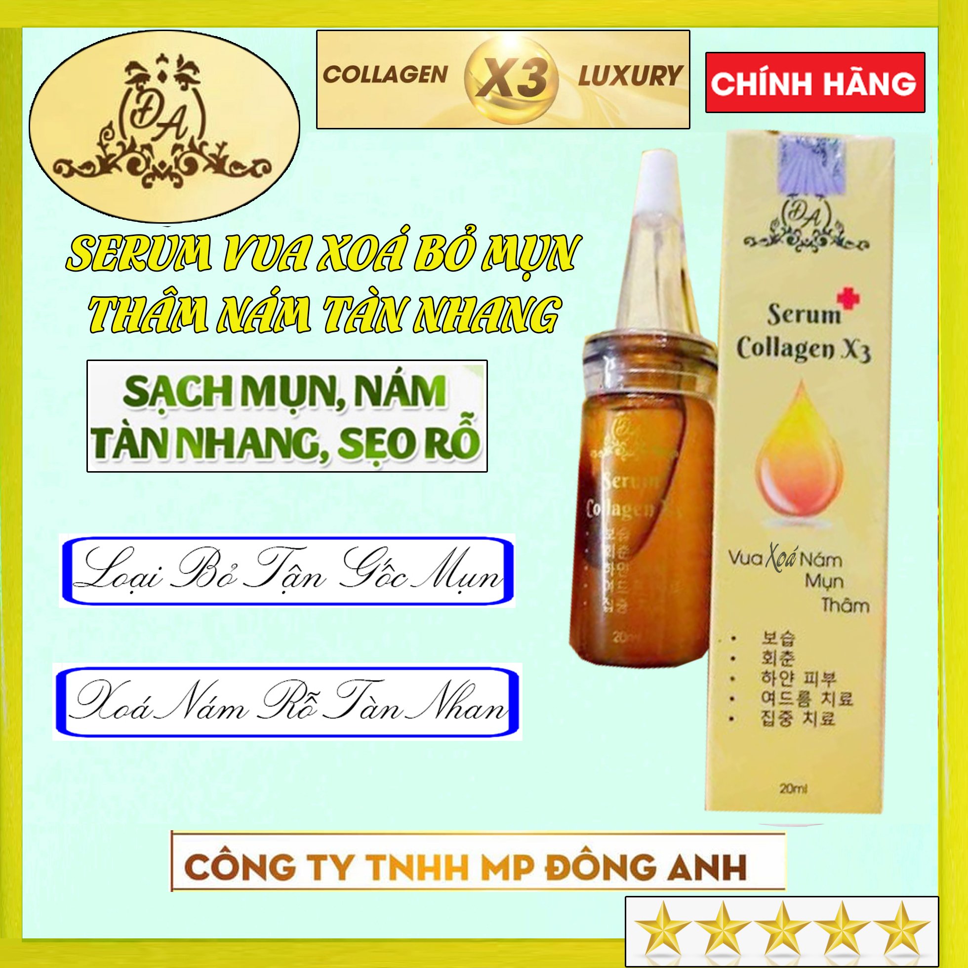 Serum Collagen X3 xóa thâm nám căng bóng da Mỹ Phẩm Đông Anh Chính Hãng