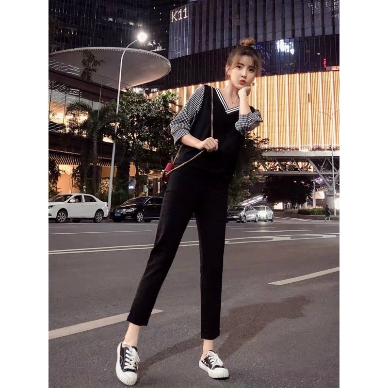 Set bộ phối tay caro Big size 2022