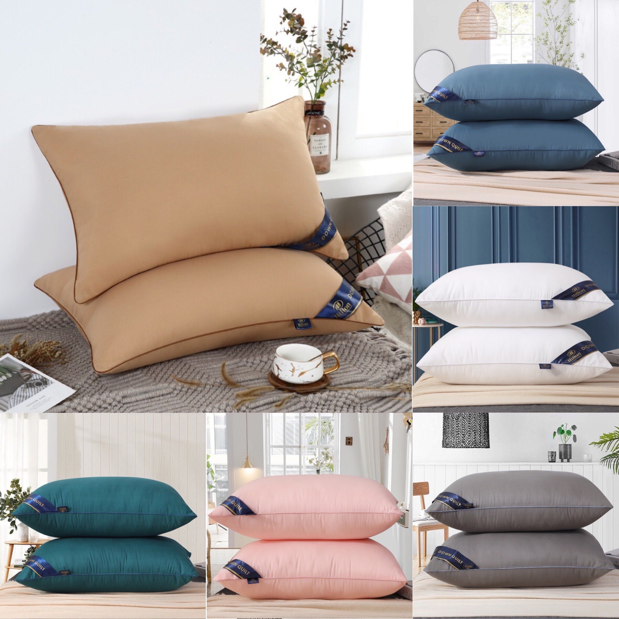 Ruột gối Hilton hàng cao cấp, lõi bông tinh khiết kháng khuẩn, an toàn cho sức khỏe ( Hàng nhập khẩu )