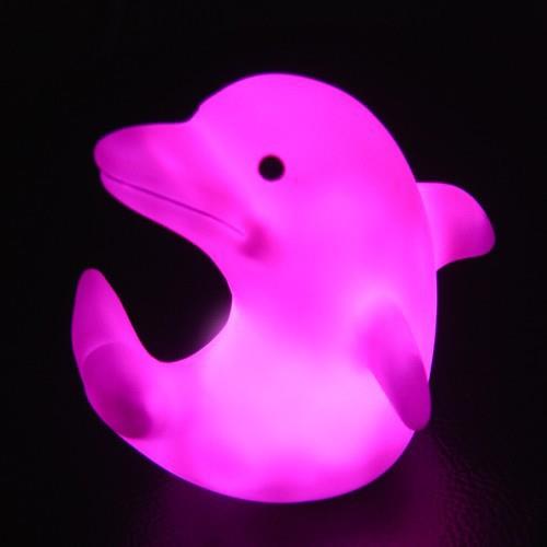 CW Hot LED Flashing Blue Dolphin Light Lamp Lovely Baby Kids Bath Bathroom