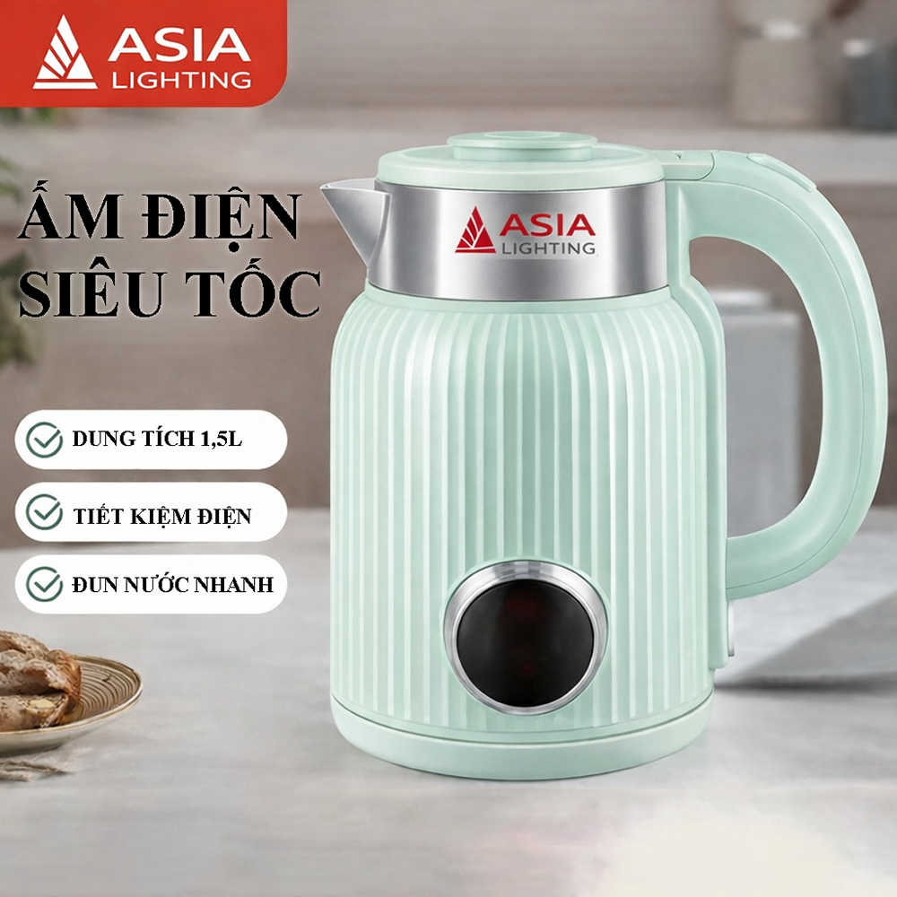 Asia City Mart Vn Electric Kettle - Inox 304 / Glass - Quick Heating, Safe, Genuine - 5