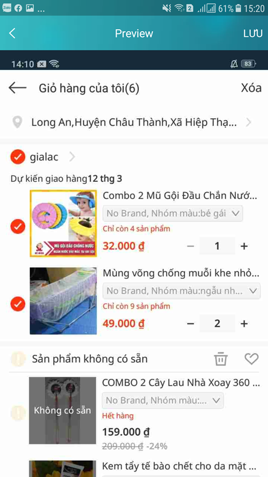 Combo 2 mũ gội đầu tai bịch , 2 mùng chụp võng chống muỗi