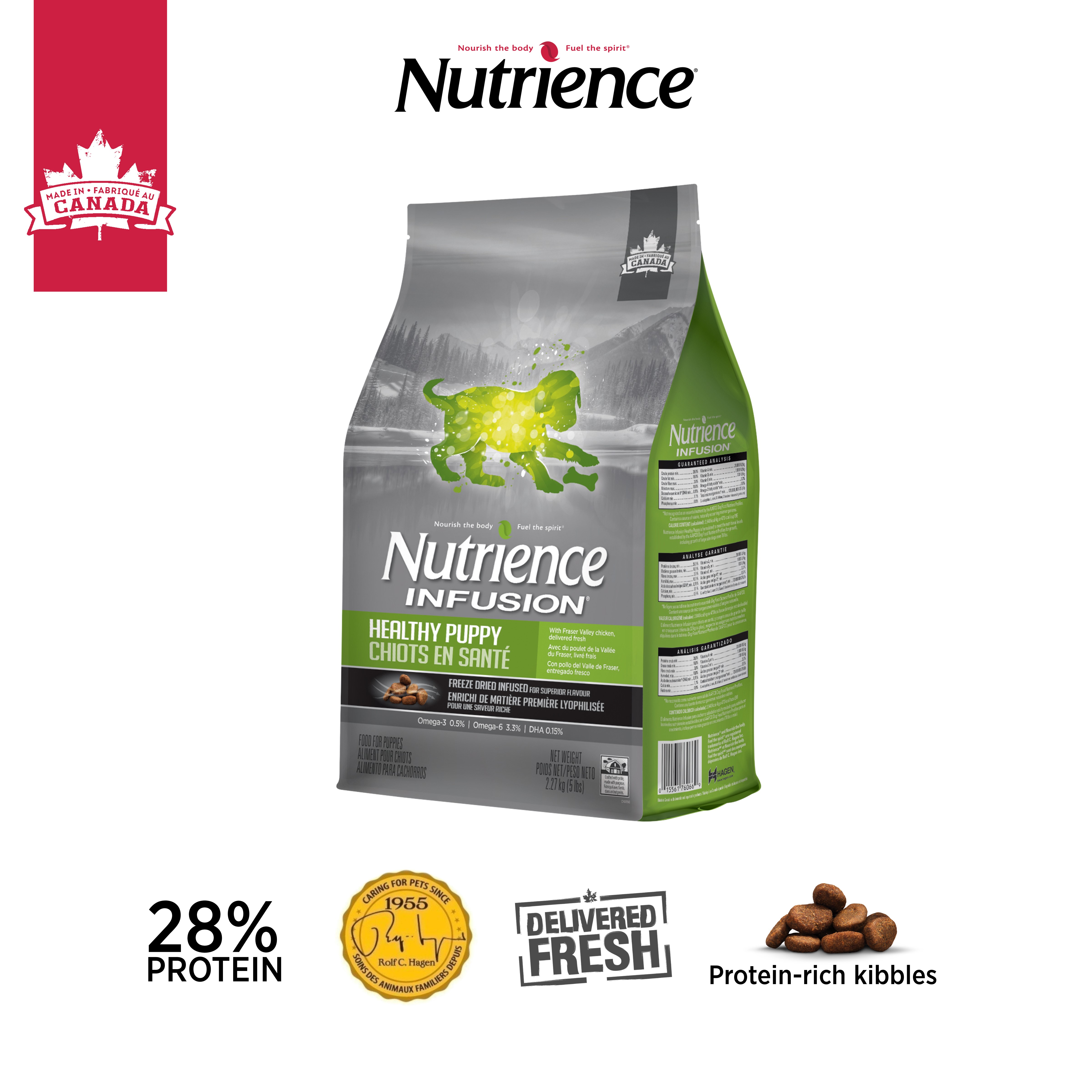 Thức ăn cho chó con Nutrience Infusion Healthy Puppy - Thịt gà, rau củ và trái cây tự nhiên