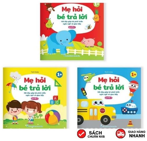 Bộ Sách Mẹ Hỏi Bé Trả Lời ( Dành cho bé trên 1 tuổi )- Hỏi Đáp Giúp Bé Phát Triển Ngôn Ngữ Và Giao Tiếp