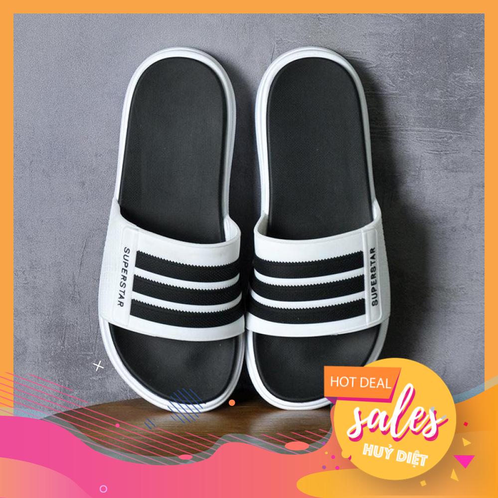 Dép đúc nam thời trang Super Star , Dép nam 3 sọc quai ngang, Dép đúc thể thao nam siêu bền
