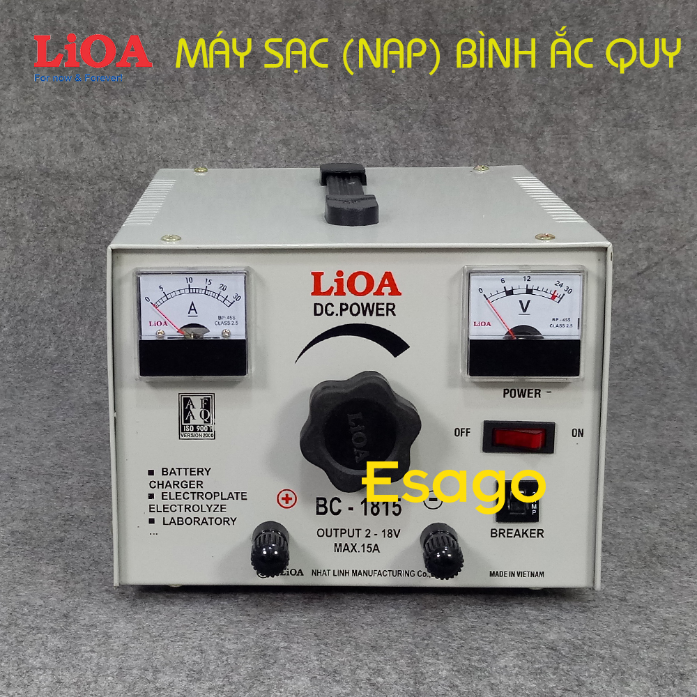 Máy nạp ắc quy từ 2v đến 18v lioa dòng tải 15a