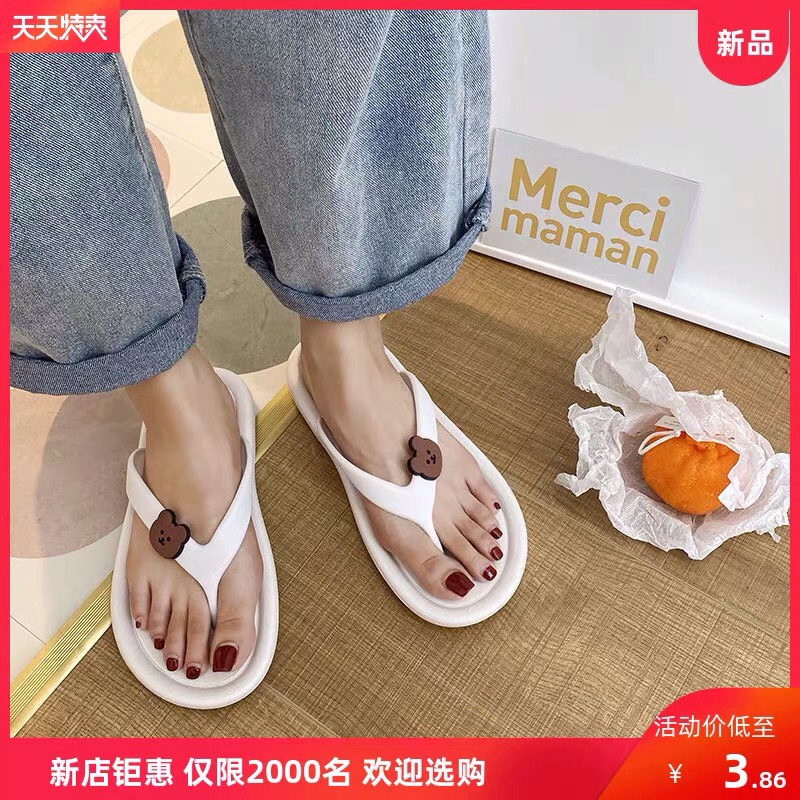 Dép kẹp ngón nơ gấu