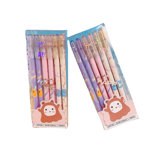 Bút bi thần kỳ xoá được, bút bi tẩy được hoạ tiết xinh xắn nắp đậy, bút gel có thể xóa sửa tiện lợi