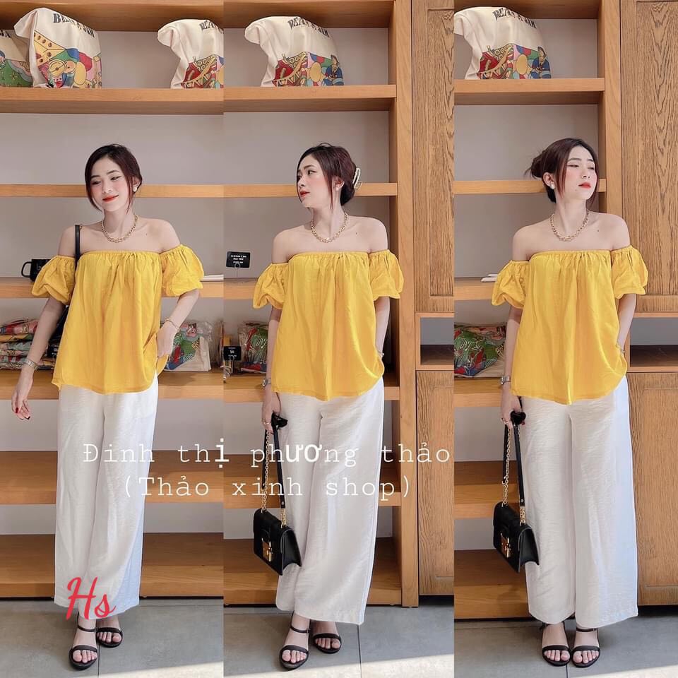 Set bộ đũi trễ vai quần dài