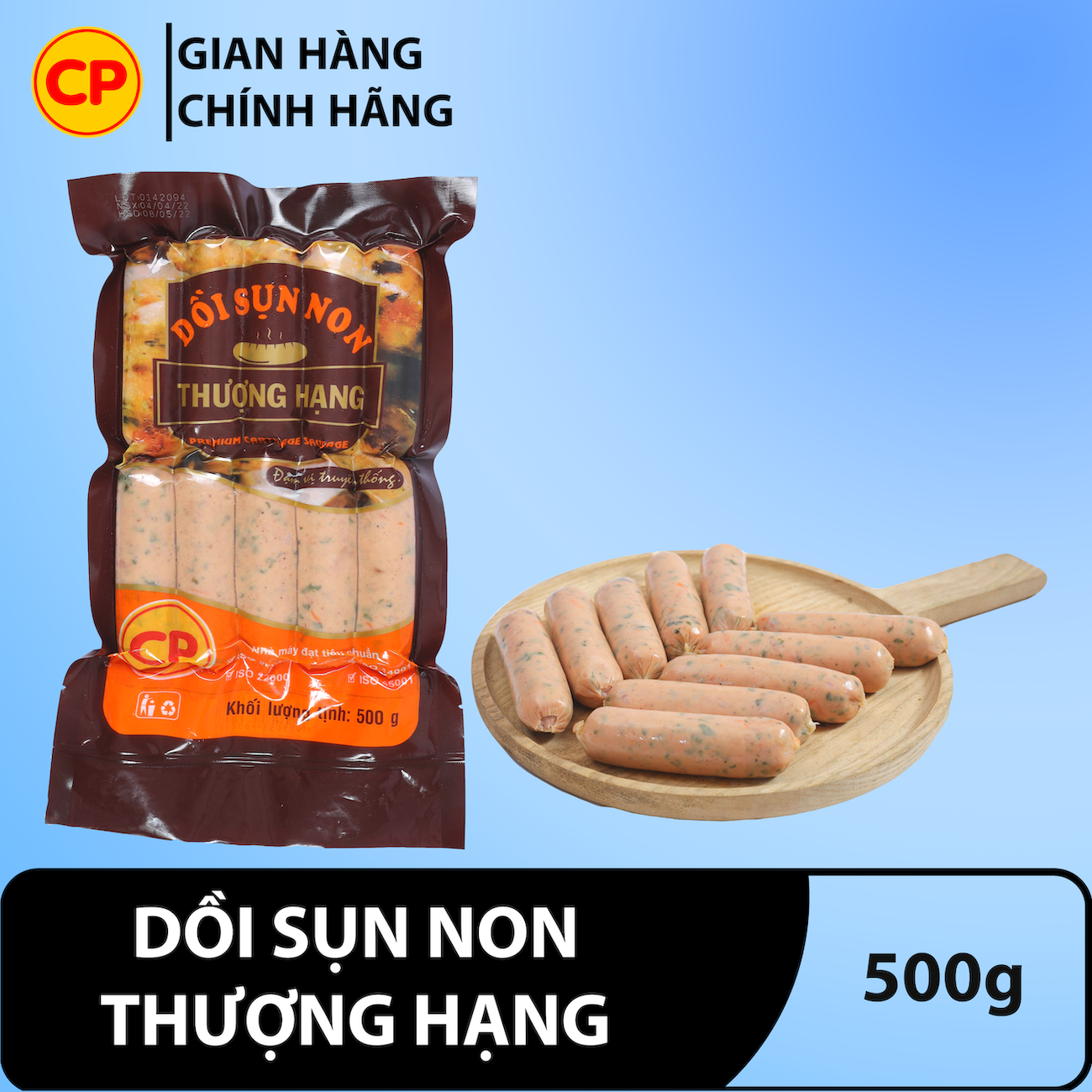 Dồi sụn non thượng hạng - làm từ thịt tươi cp