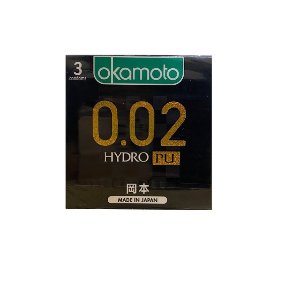 Bao cao su cao cấp siêu mỏng okamoto 0.02 hydro pu - hàng chính hãng 100% - che tên sản phẩm