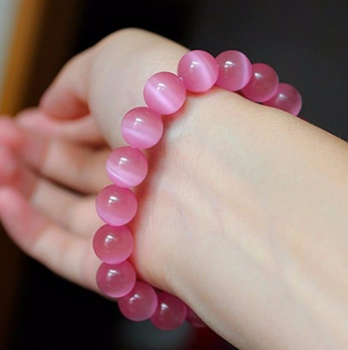 Chuỗi vong tay mắt mèo đá tự nhiên đẹp phong thủy may mắn 10 ly