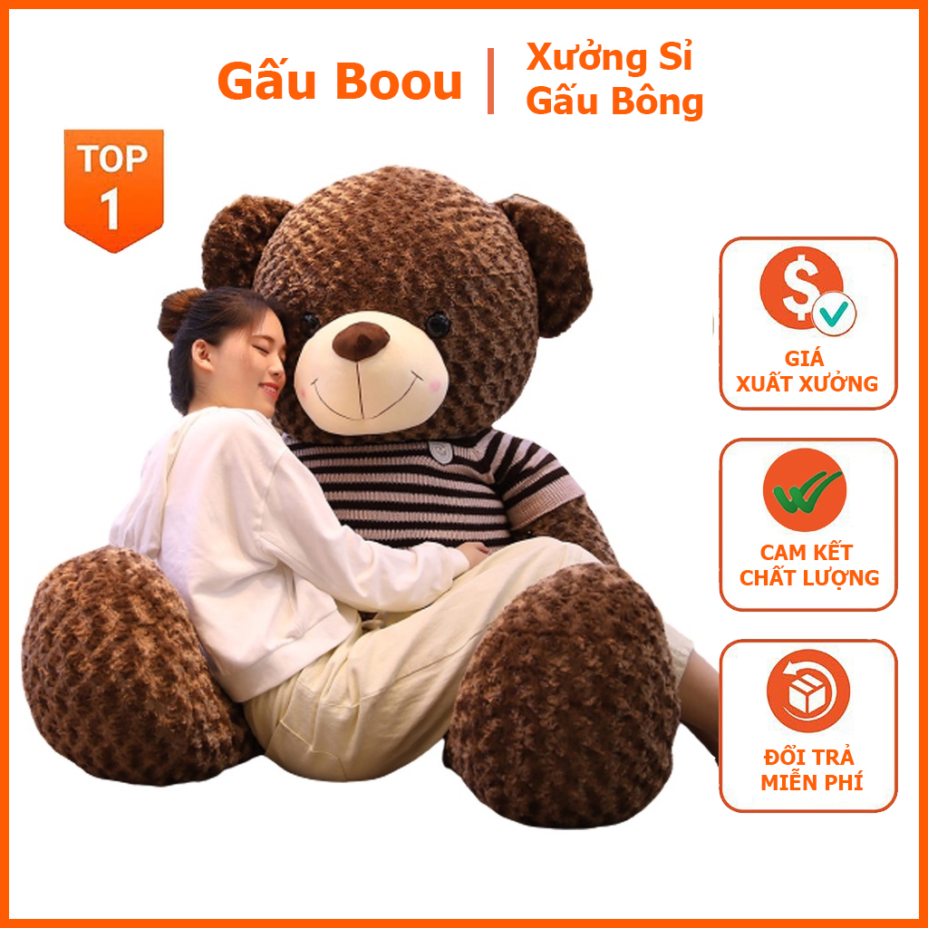 _ gấu bông khổng lồ, gấu bông teddy,gấu ôm hình thú nhồi bông cho bé, gối ôm teddy hình thú làm quà tặng siêu đáng yêu 95cm-1m8,gấu bông cao cấp - gấu boou