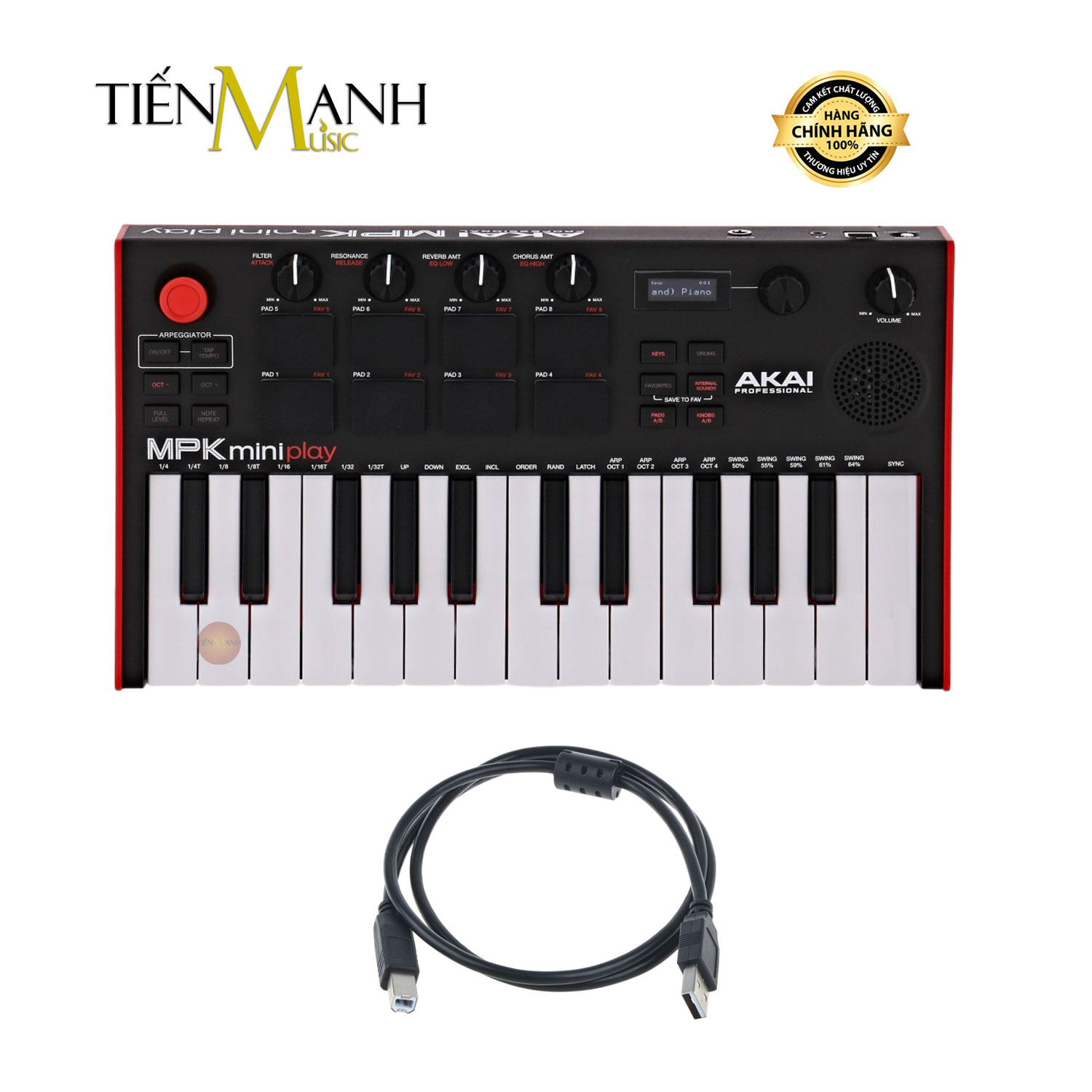 [Có Loa] Akai MPK Mini Play MK3 25 Phím - Midi Keyboard Controller Bàn Phím Sáng Tác Sản Xuất Âm Nhạ