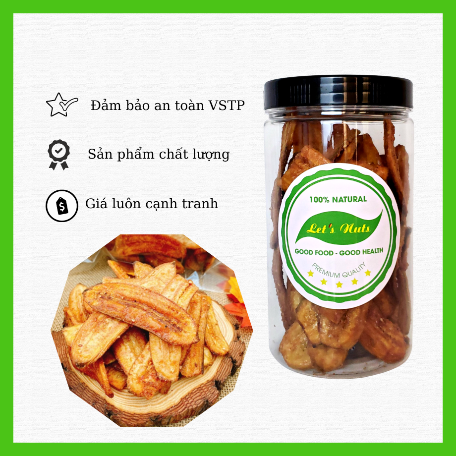 [HCM]Chuối mè gừng sấy giòn đặc sản Đà Lạt lon pet 250g sang trọng hợp vệ sinh món quà ăn vặt tuyệt vời Susuto Shop