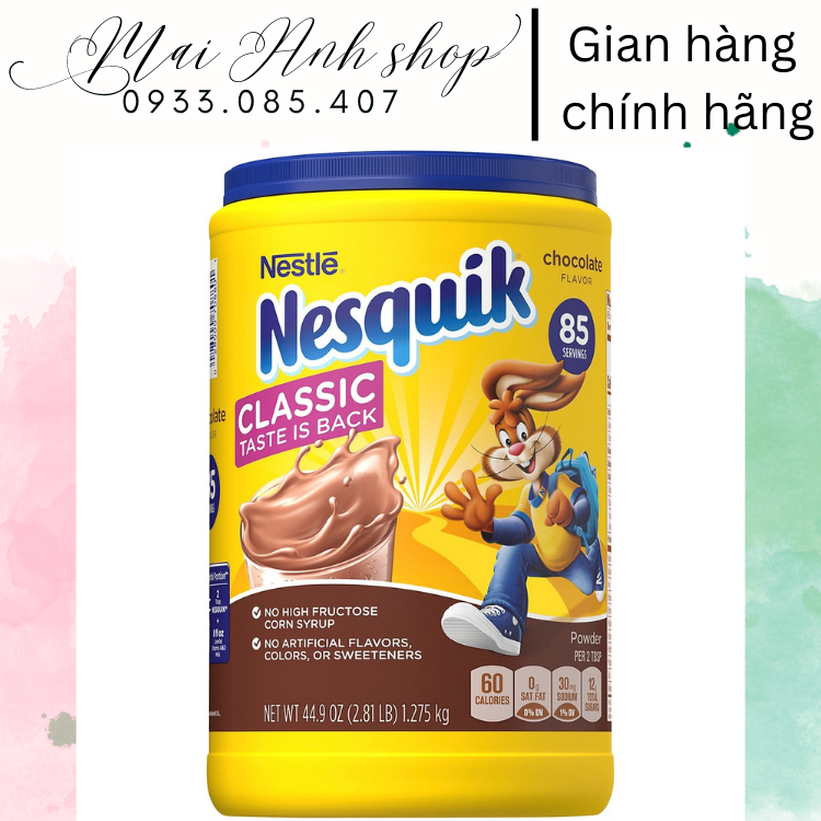 Bột Cacao Nesquik Nestle vị chocolate Classic Taste Is Back hộp 1