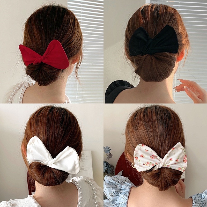 Búi tóc nơ vải Hàn Quốc Thanh búi quấn tóc tạo hình nơ hot trend