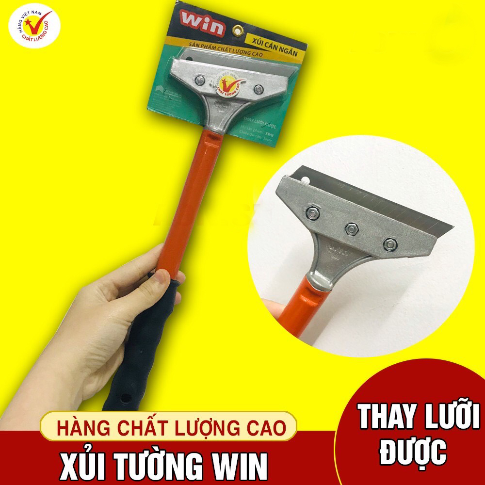 Sủi vệ sinh tường, sủi tường win cán ngắn 30cm, sủi cạo sơn tường sàn