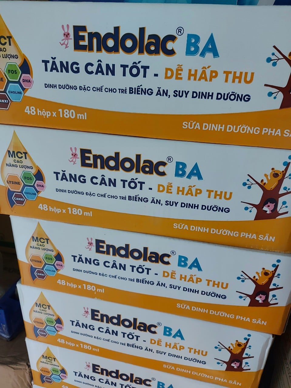 Sữa dinh dưỡng pha sẵn endolac ba 110ml-180ml dinh dưỡng đặc chế cho trẻ biếng ăn, suy dinh dưỡng