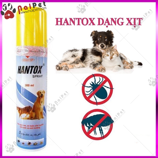 Xịt diệt rận bọ chét kiến gián hantox spray hanvet 300ml