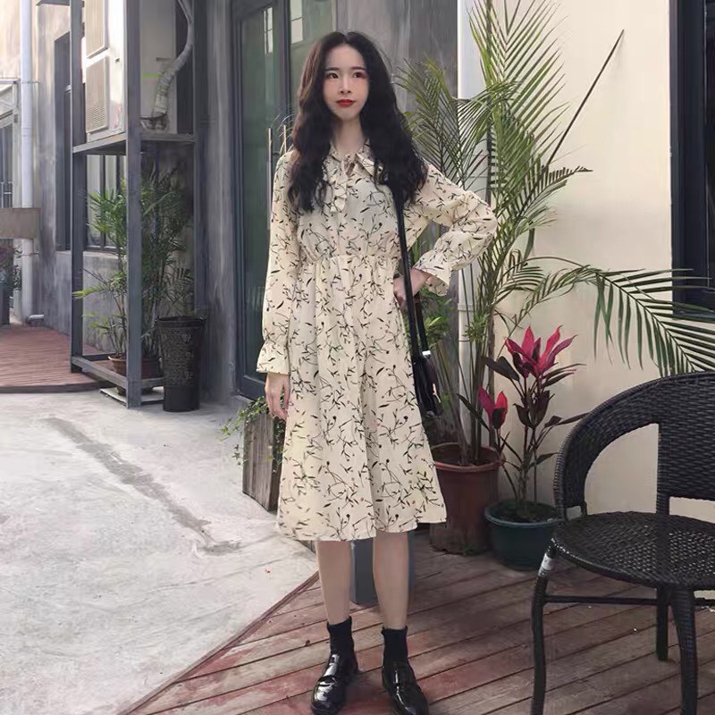 Mua Váy Hoa Nhí Vintage SANMAY Đầm Dự Tiệc Cưới Nữ Vải Voan Dáng Dài thiết  kế kiểu Hàn Quốc cao cấp đi chơi công sở VD047  Tiki