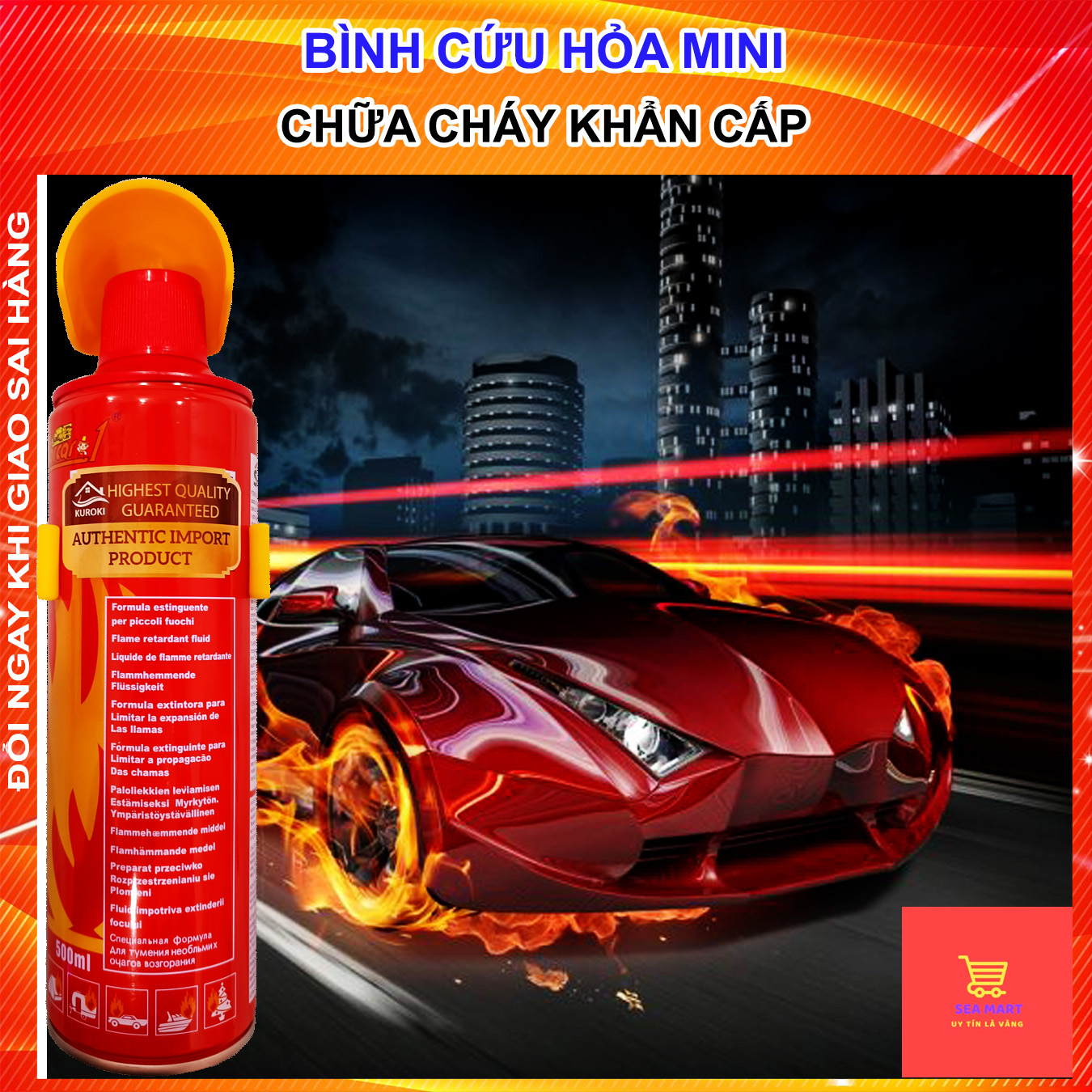 Dập nhanh- bình cứu hỏa mini - chai xịt cứu hỏa khẩn cấp - bình cứu hỏa nhanh - this foam fire exstinguisher - sea.oto