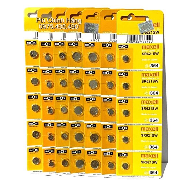 Vỉ 5 viên pin đồng hồ maxell sr626sw sr621sw sr616sw sr416sw sr516sw sr521sw sr716sw sr721sw sr916sw ss920sw sr927sw