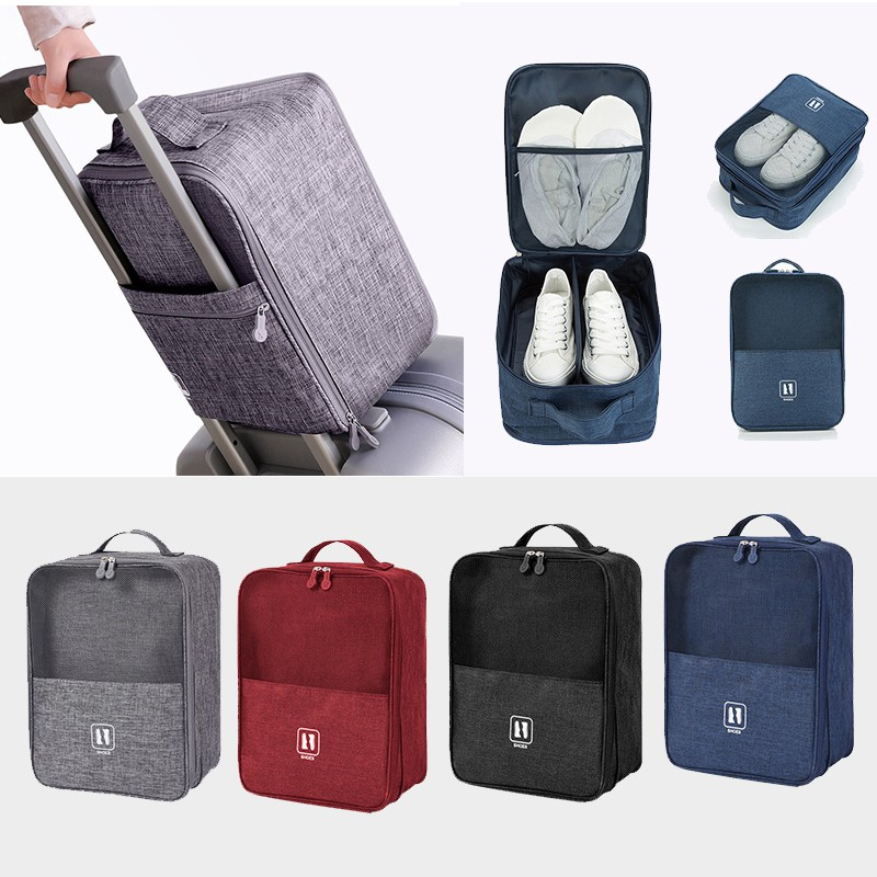 Túi đựng giày 3 ngăn gắn gắn va li du lịch