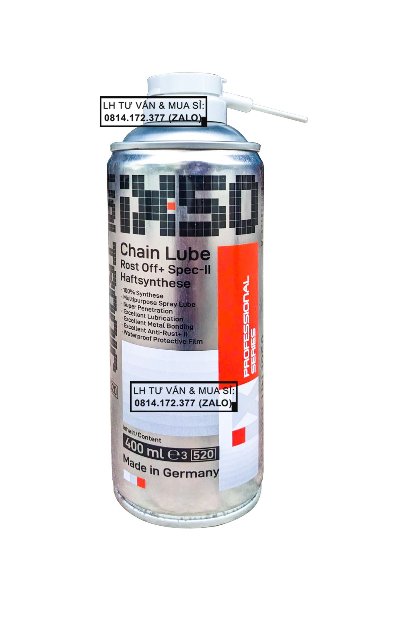 Chai xịt dưỡng bôi trơn sên xích xe máy Voltronic IX50 Chain Lube 400ml ( gốc dầu tổng hợp toàn phần)