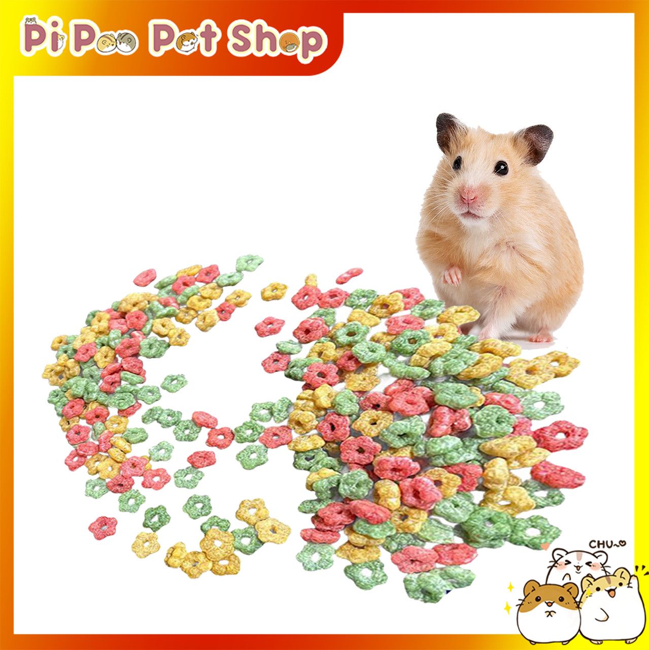 Bánh cookie hoa quế Rainbow cho chuột Hamster