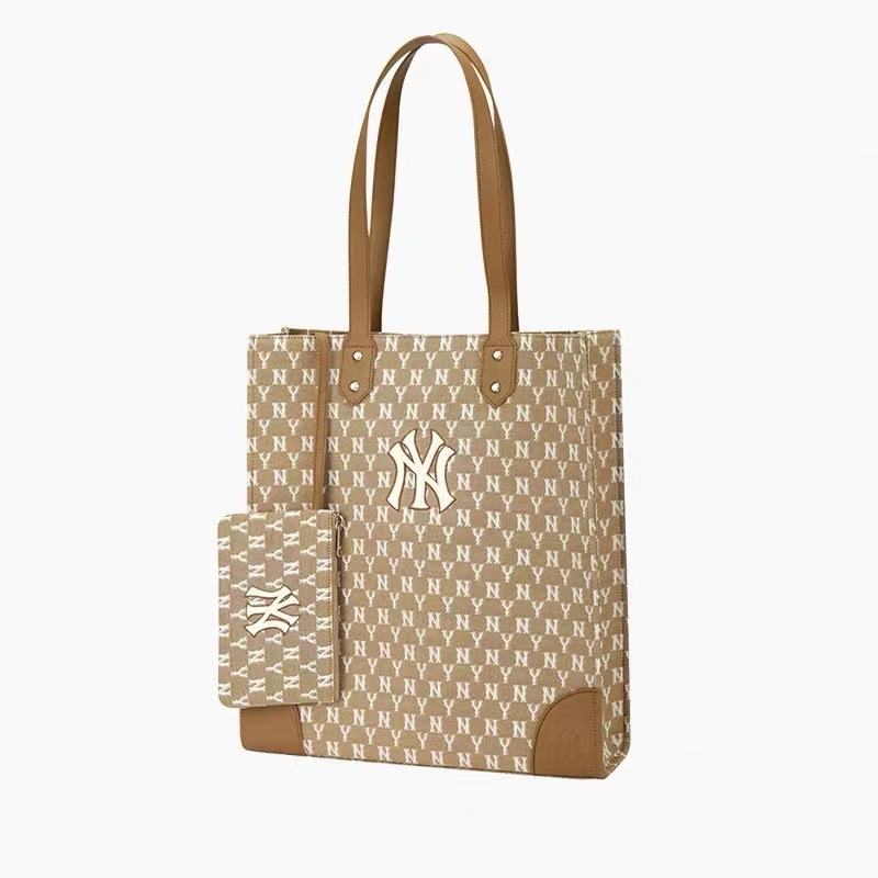 2023 túi tote mẫu mới hàn quốc mlb túi tote denim in đầy đủ ny túi đeo vai nữ thêu yankees