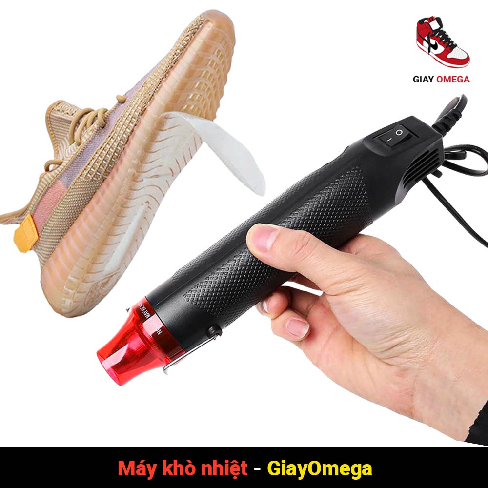 Máy khò nhiệt mini cầm tay - thổi khí nóng 200°c 300w 220v dán sole 3m, khò màng co, tem cao su, bột hàn