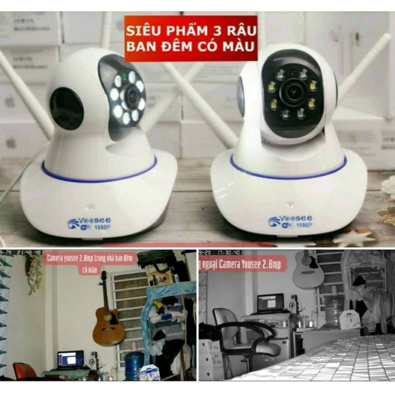 Camera wifi Yoosee 2.0mp -1080p - Ban đêm có màu, Kèm thẻ nhớ 32G Tùy chọn