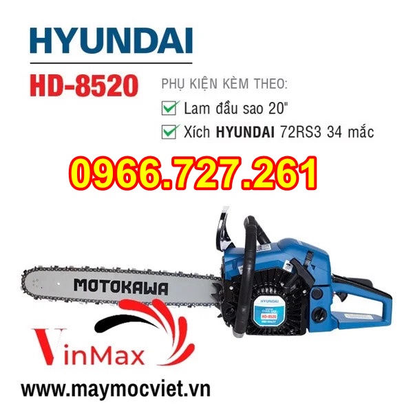 Máy cưa xích chạy xăng Hyundai HD-8520