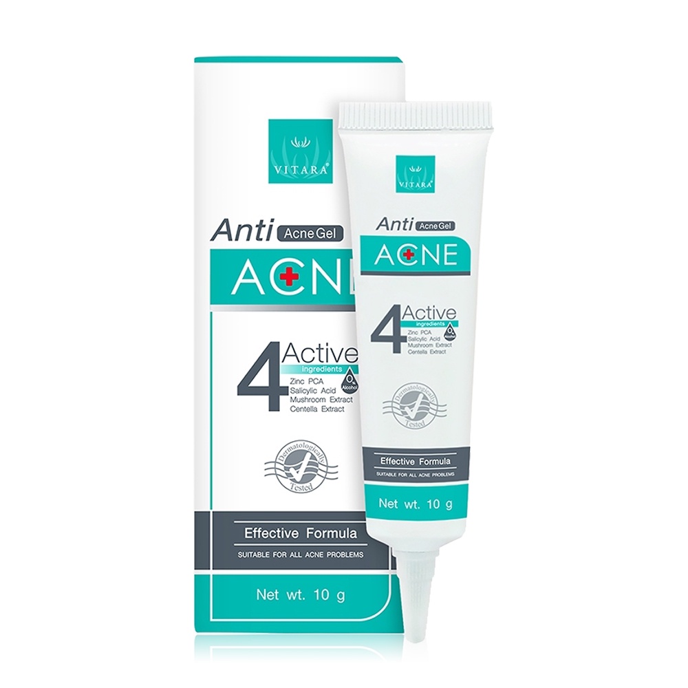 Gel bôi mụn 4 tác động vitara anti acne gel 10g