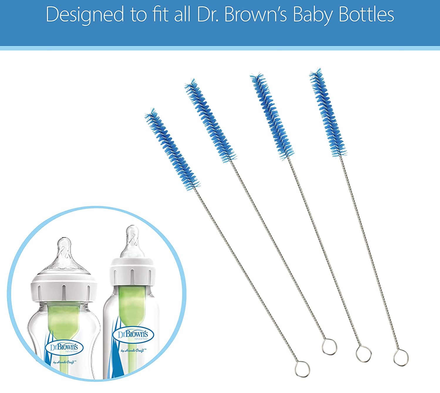 1 Cọ Rửa Van, Ống Thông Khí Bình Sữa Dr Brown's Tách Từ Set Cọ