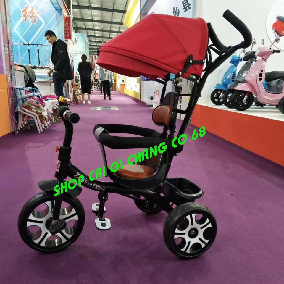XE ĐẨY 3 BÁNH MÁI CHE CHO BÉ GHẾ DA CHO BÉ HÀNG XUẤT ĐÔNG ÂU