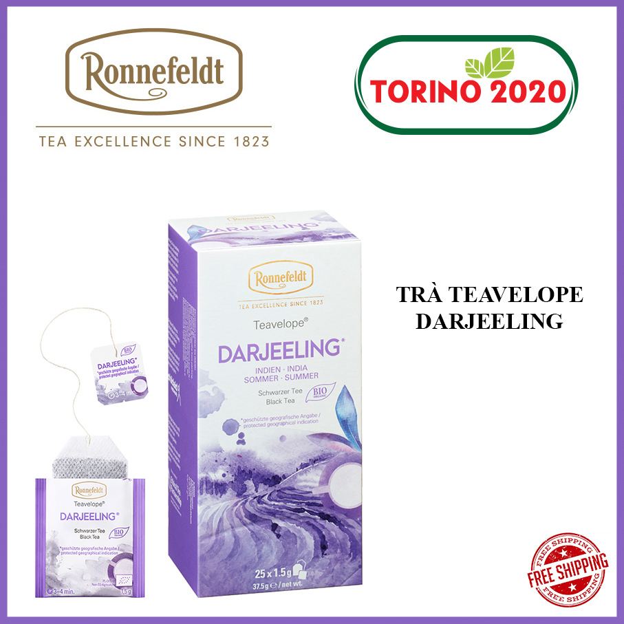 Trà túi lọc Trà Ronnefeldt tea - Teavelope Darjeeling 1 hộp / 25 Sachets