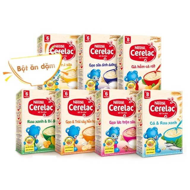 Bột ăn dặm nestle cerelac đủ vị 200g