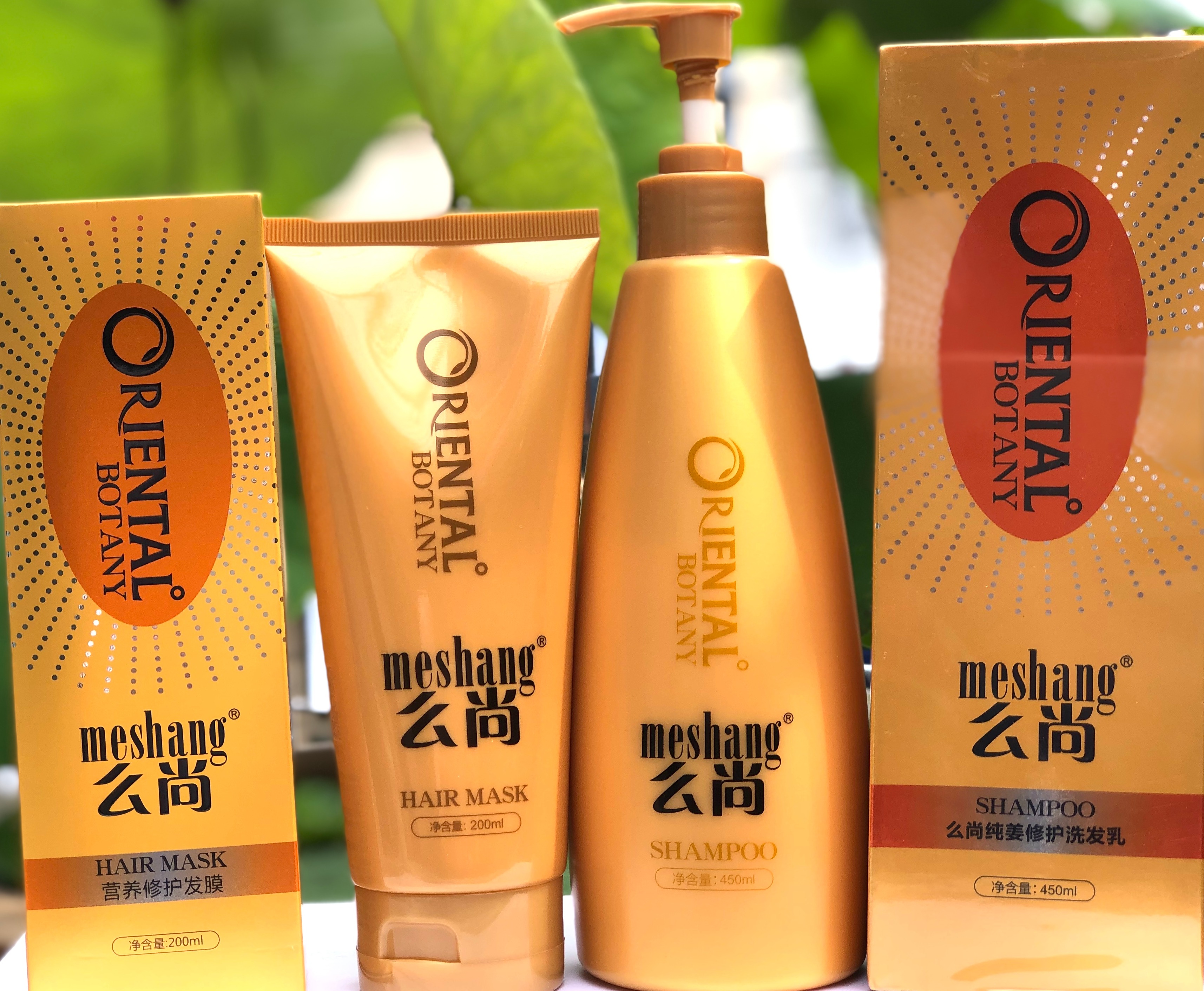 [HCM]Dầu gội & dầu xả Gừng Meshang – Giải pháp phục hồi hư tổn và chống rụng tóc COMBO x 2 bộ