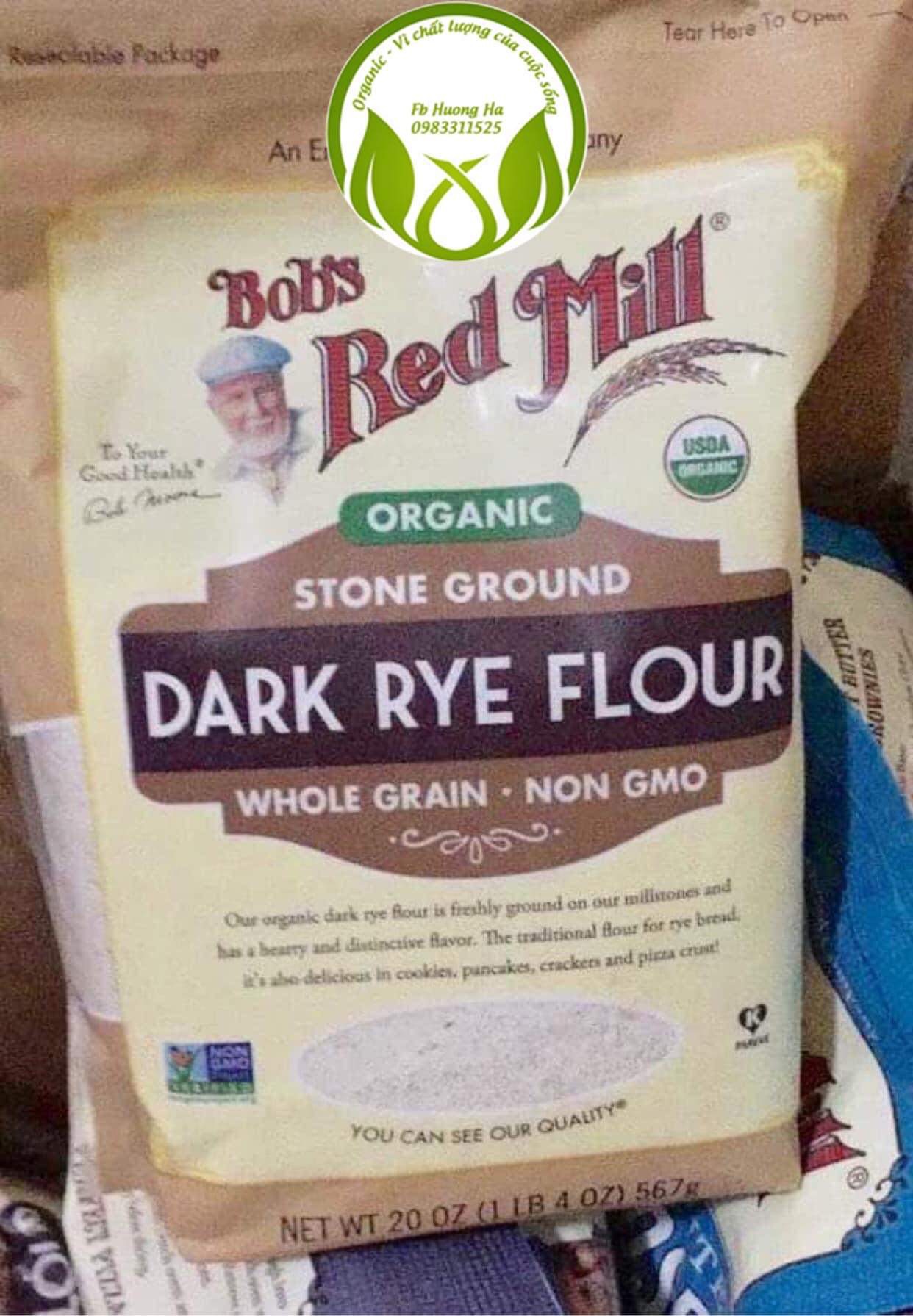 Bột lúa mạch đen nguyên cám hữu cơ 567gr Organic Whole Grain Dark Rye Flour