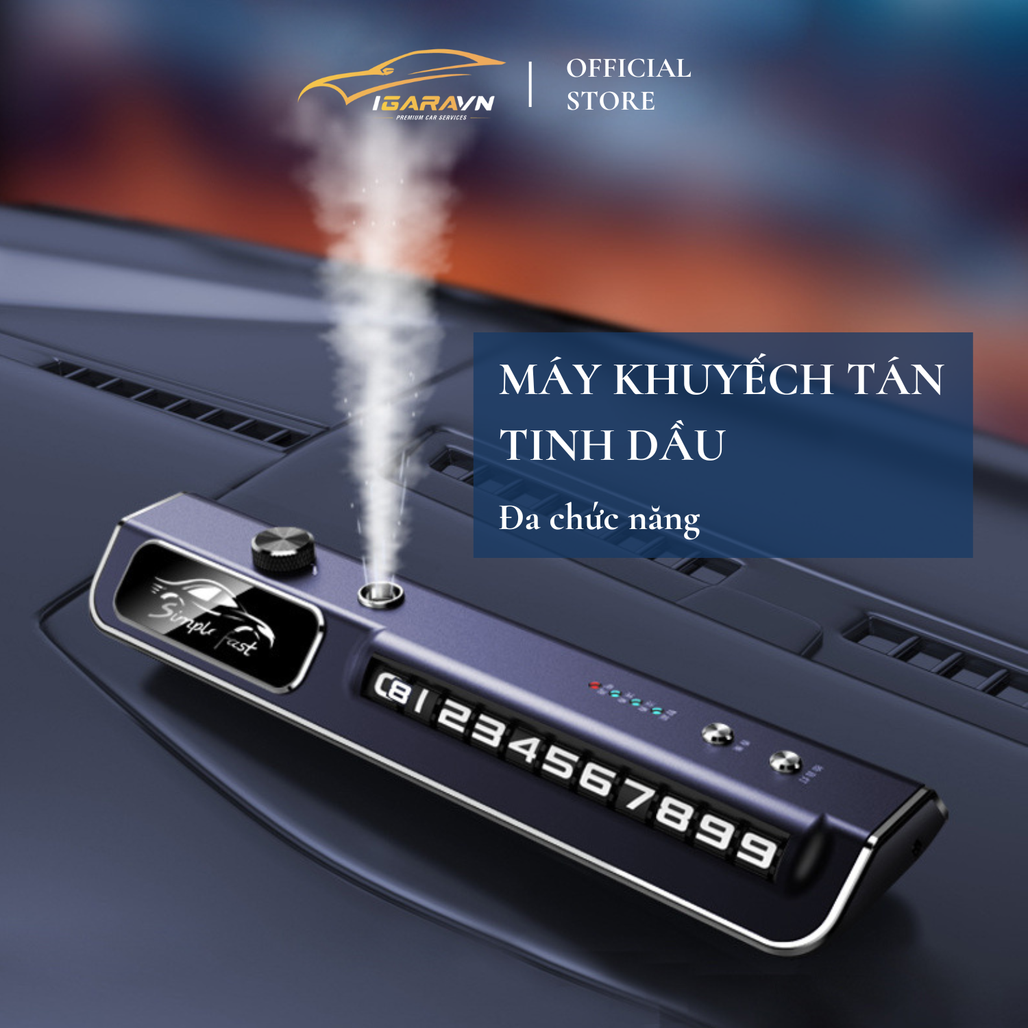 Máy khuyếch tán tinh dầu tạo hương thơm đa chức năng đặt tablo v1